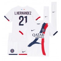 Paris Saint-Germain Lucas Hernandez #21 Fotballklær Bortedraktsett Barn 2024-25 Kortermet (+ korte bukser)